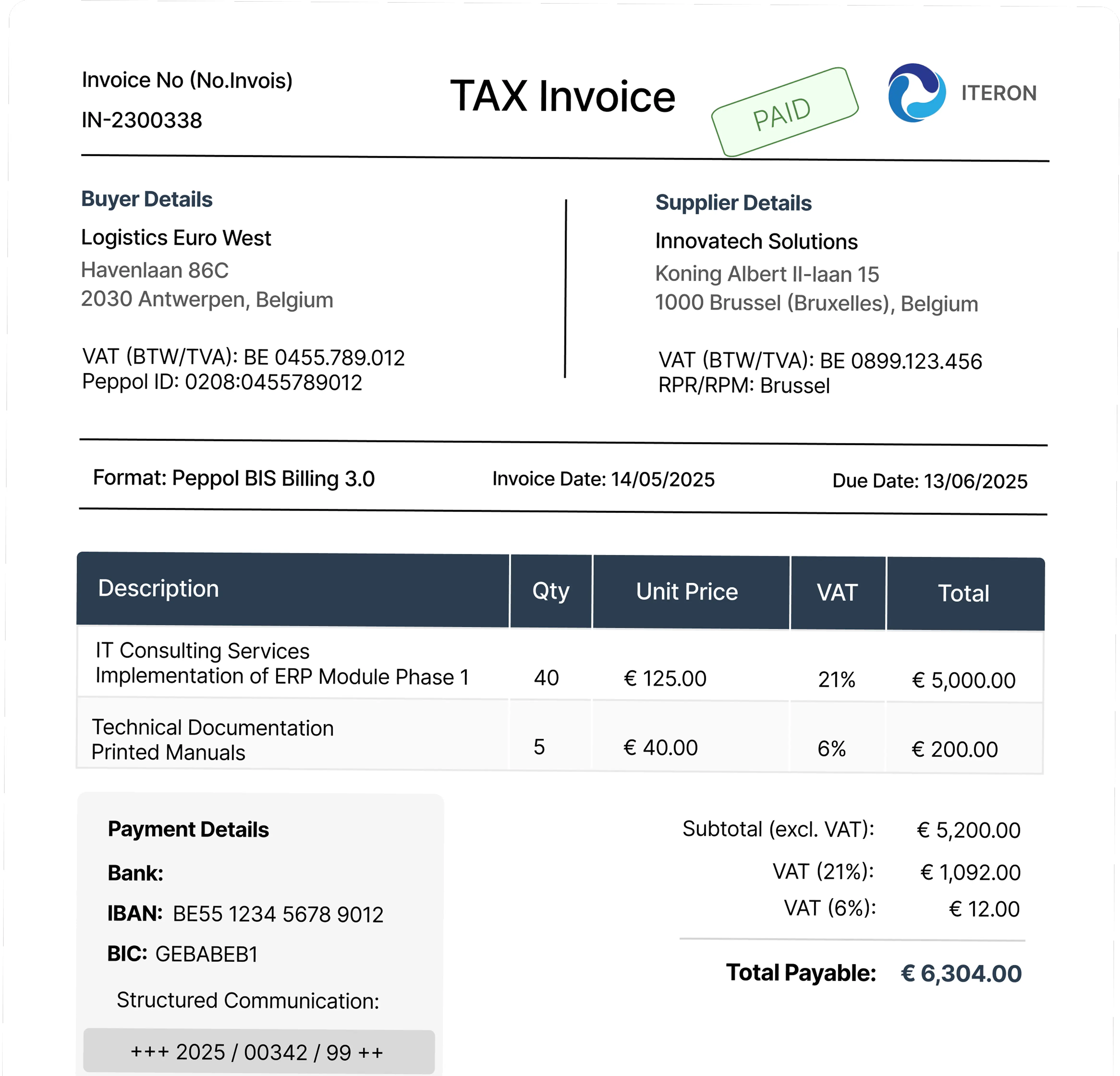 Invoice preview