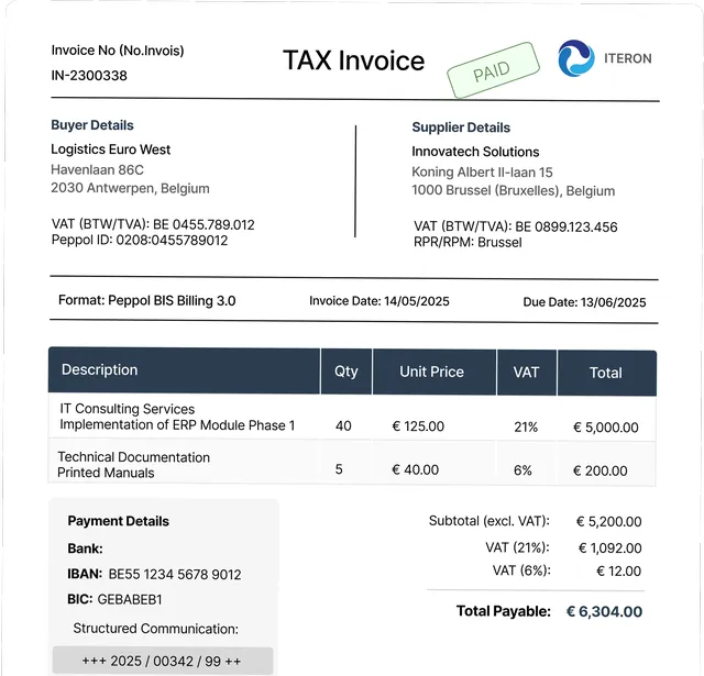 Invoice preview